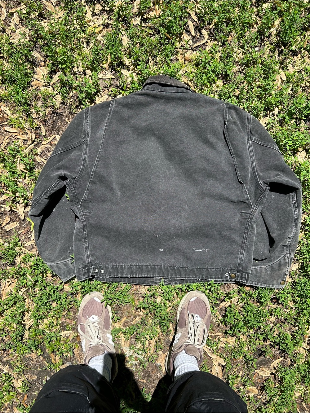 Vintage 96/97 Carhartt J43ONX Lined Canvas Work Jacket with Corduroy Collar - Picture 3 of 9